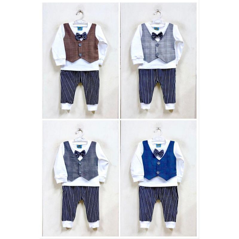 setelan rompi lengan panjang anak/baby ori saint queen