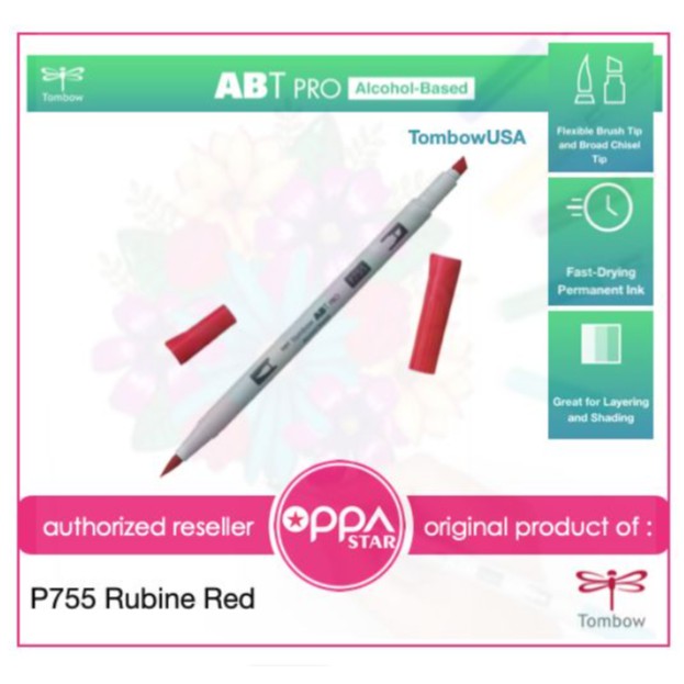 

Tombow Brush Pen Dual ABT Pro Rubine Red - P755