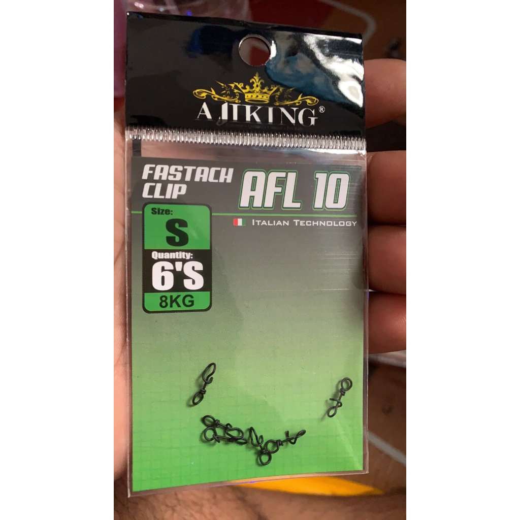 AJIKING FASTACH CLIP AFL 10 (Size S / 8Kg / isi 6pcs)