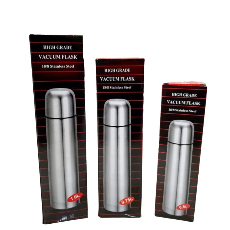 [DEASTORE] TERMOS AIR STAINLESS 500 ML &amp; 1 L / THERMOS AIR PANAS - DINGIN / TERMOS KAPSUL BONUS SARUNG BOTOL