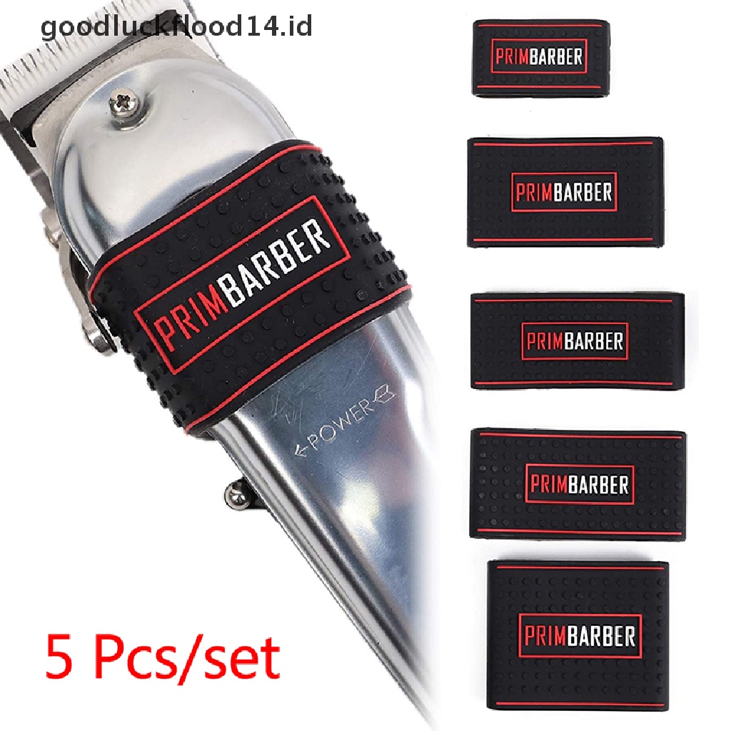 [OOID] 5 Pcs Non Slip Barber Hair Clipper Bands Grip Sleeves Hair Trimmer Holder Tools ID