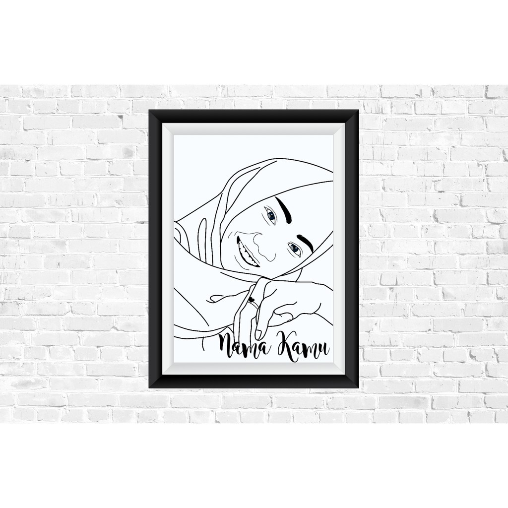 Jasa Edit Foto Hitam Putih Line Art/Ilustrasi/Vector Art Wajah (Softfile)