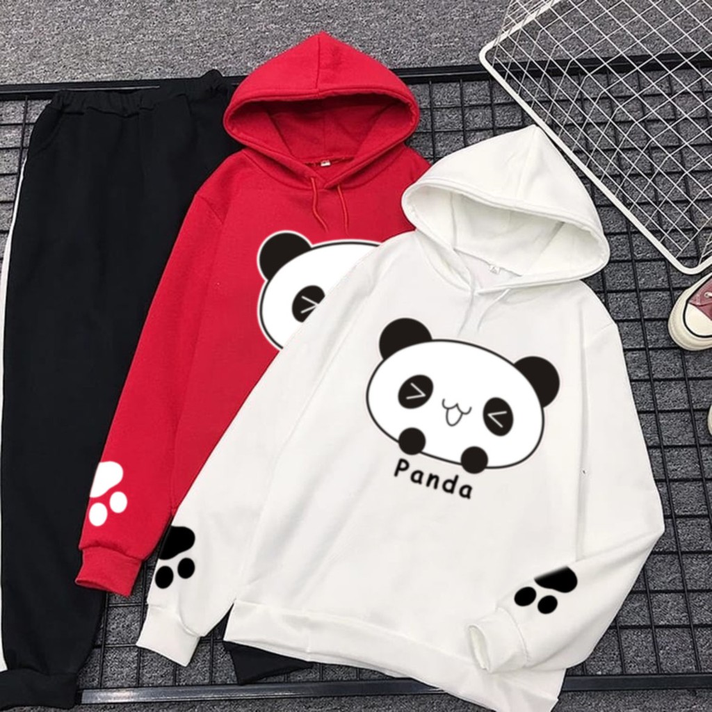 Bess - Sweater Hoodie Murah / Sweater Hoodie Wanita PANDA CUTE