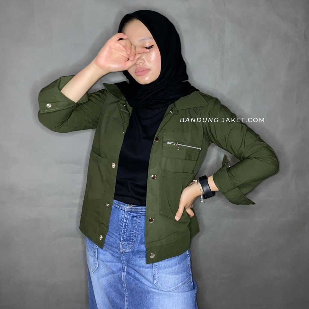 POLAND JAKET || POKET ZIPPY || JAKET WANITA