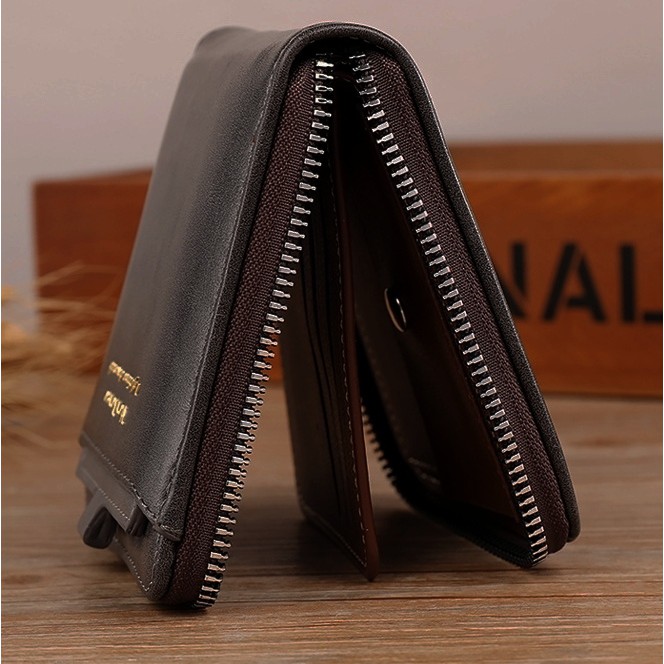 DOMPET LIPAT PRIA KULIT IMPORT KECIL HITAM  WA324B5 CALOSO PENDEK SLOT KARTU COWOK PREMIUM MURAH ASLI