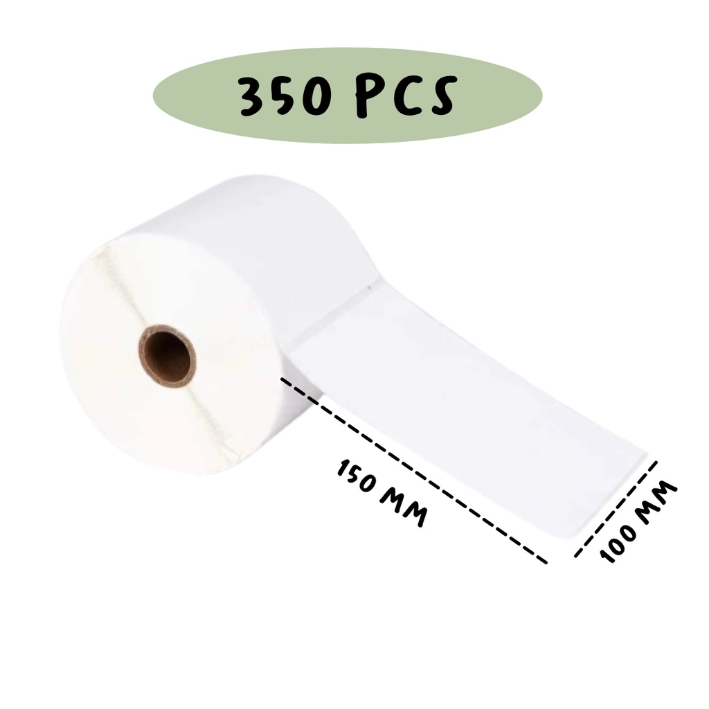 KERTAS THERMAL 100x150mm / Thermal Label isi 350 Pcs - MODEL ROLL