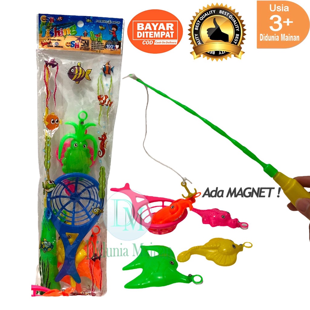 mainan anak pancing pancingan ikan magnet fishing game sh