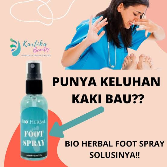 BIO HERBAL FOOT SPRAY DEODORANT PENGHILANG BAU KAKI ORIGINAL BPOM