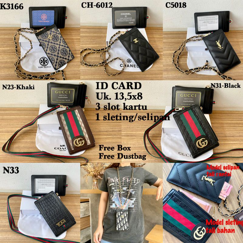 Lanyard/kartu kerja/pemegang kartu id/card holder/id card 2 side/card plate/gantungan kartu casing id card