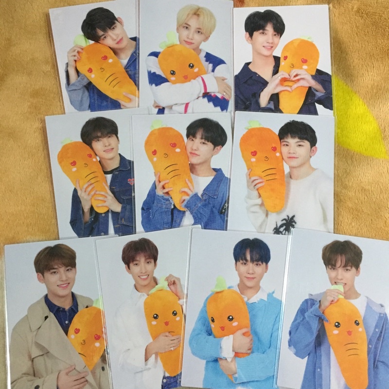 tc trading card haru seventeen carrot svt scoups jeonghan joshua wonwoo hoshi woozi mingyu dk dokyeo