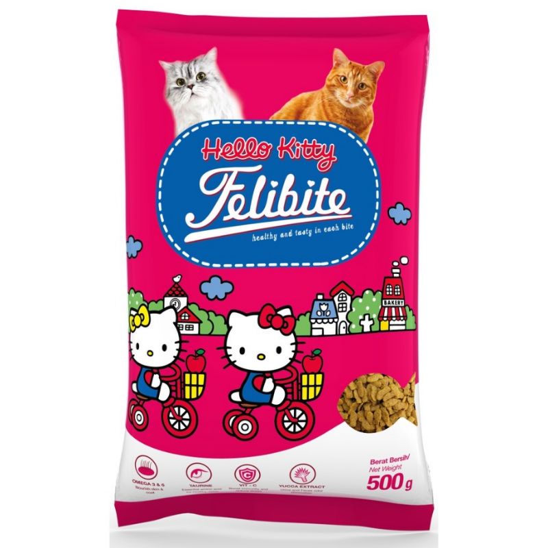 Makanan kucing Felibite 500gr / felibite 500 gram bentuk ikan felibite donut felibite ikan