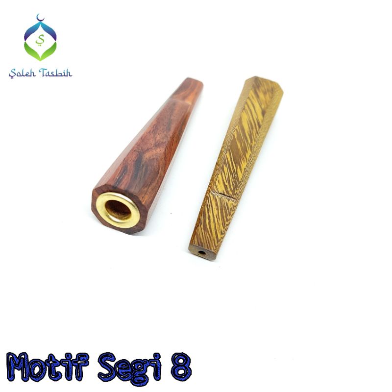 Once 6 Kayu Motif Segi 8,Panjang 8cm_Lubang Multifungsi