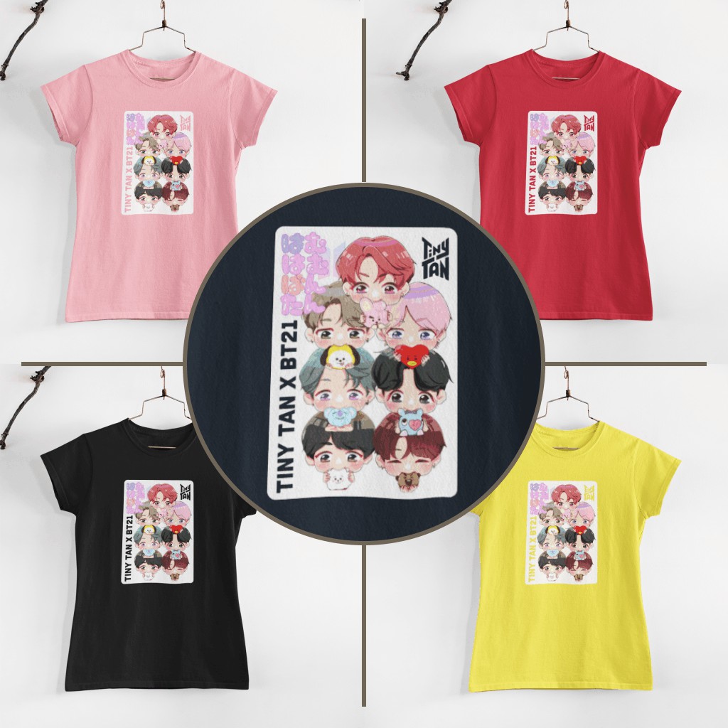 [BT21 ANAK] [BT21 x TINY TAN] BAJU KAOS ANAK BT21 TINY TAN - BTS ARMY