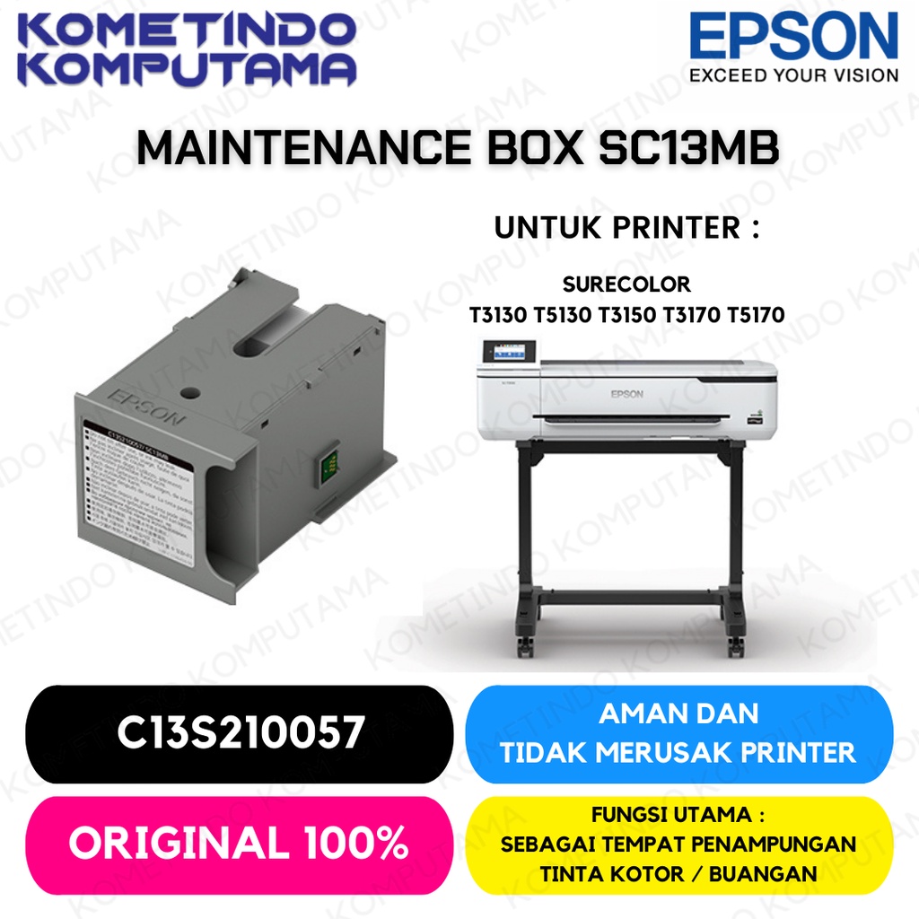 C13S210057 MAINTENANCE BOX EPSON SC13MB T3130 T5130 T3150 T3170 T5170 100% ORIGINAL