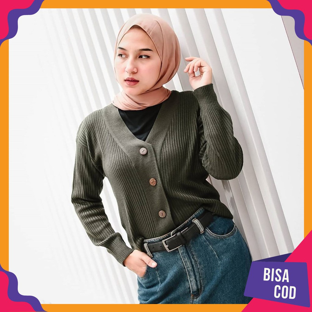 Cardigan Rajut Wanita Outer Rajut Kardigan Rajut Wanita Strada Cardy Outer Wanita