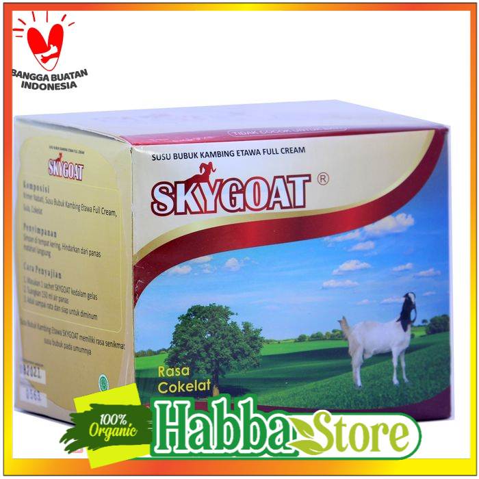 

SkyGoat Susu Kambing Etawa Bubuk Full Cream - Sky Goat Rasa COKELAT - Original Produk
