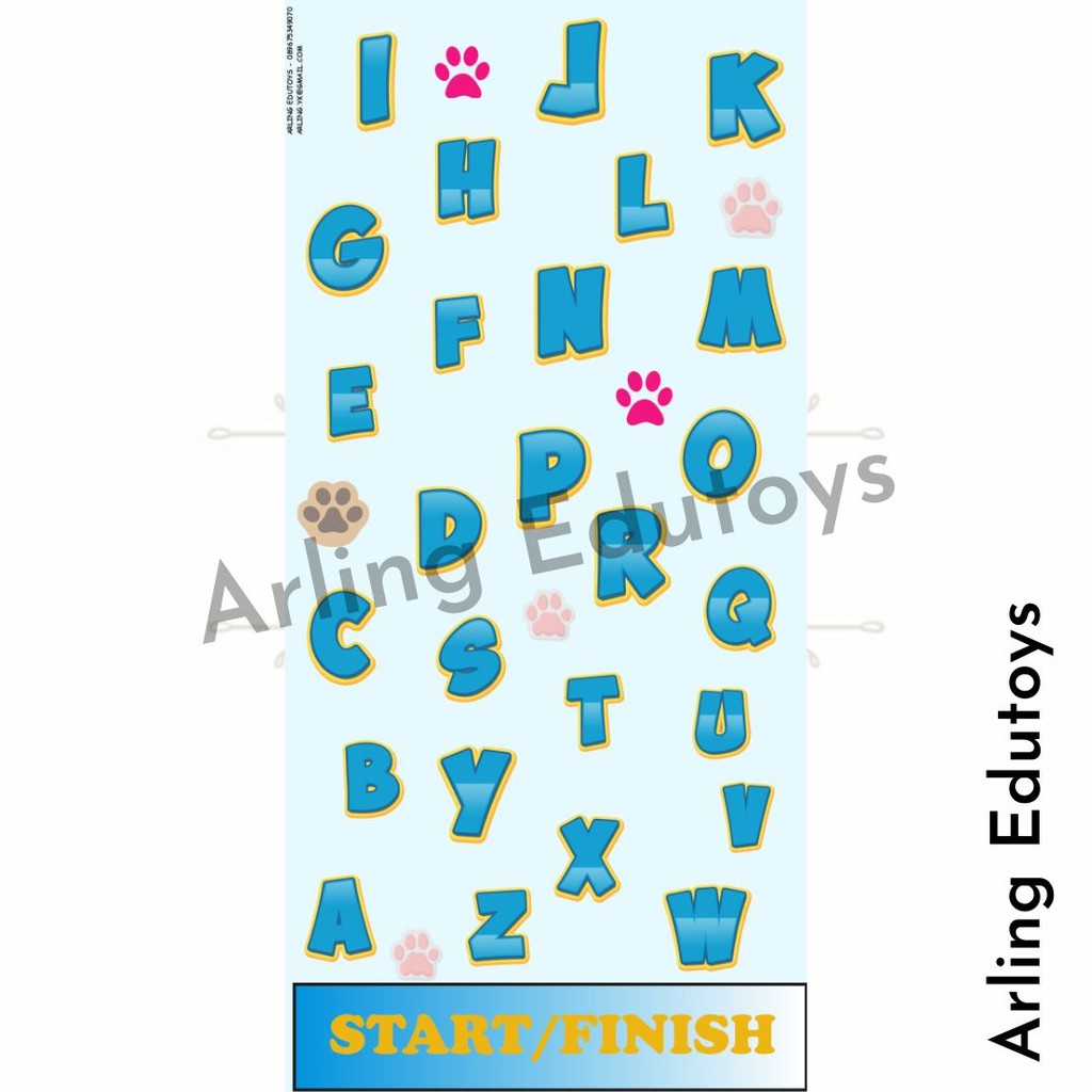 Karpet Engklek Hopscotch Huruf Motorik Alfabet Anak Mainan Huruf Edukasi