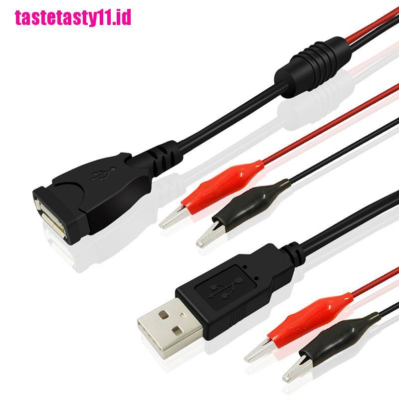 Klip Buaya Kabel USB Ke USB tester Untuk DC Voltage meter