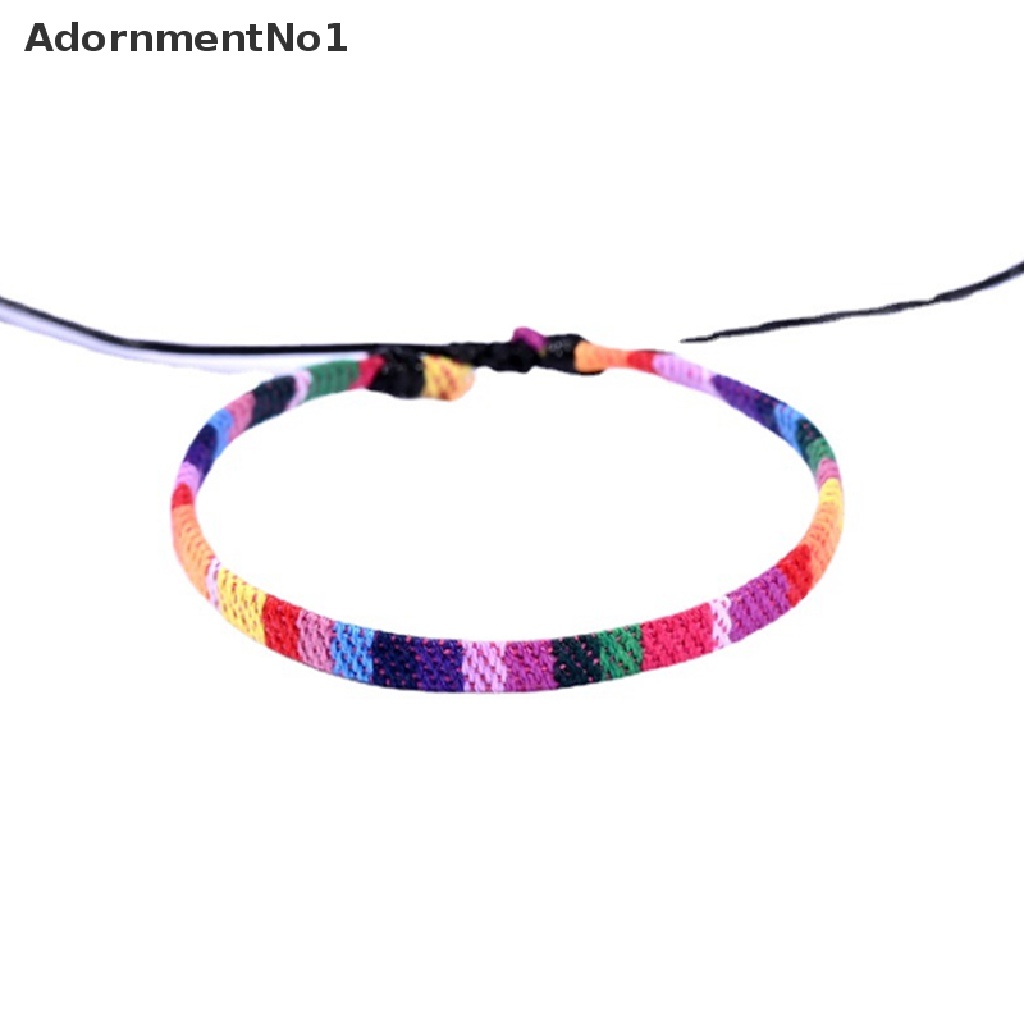 (AdornmentNo1) Gelang Rantai LGBT Gay Warna Pelangi Untuk Pasangan / Pria / Wanita Charms