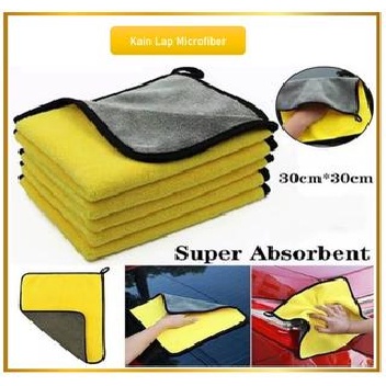 BAJ Kain Lap Microfiber 30x30 Mobil Motor Lap Kaca Meja Lembut Serap Air 2 Sisi Multifungsi Serbaguna PR101