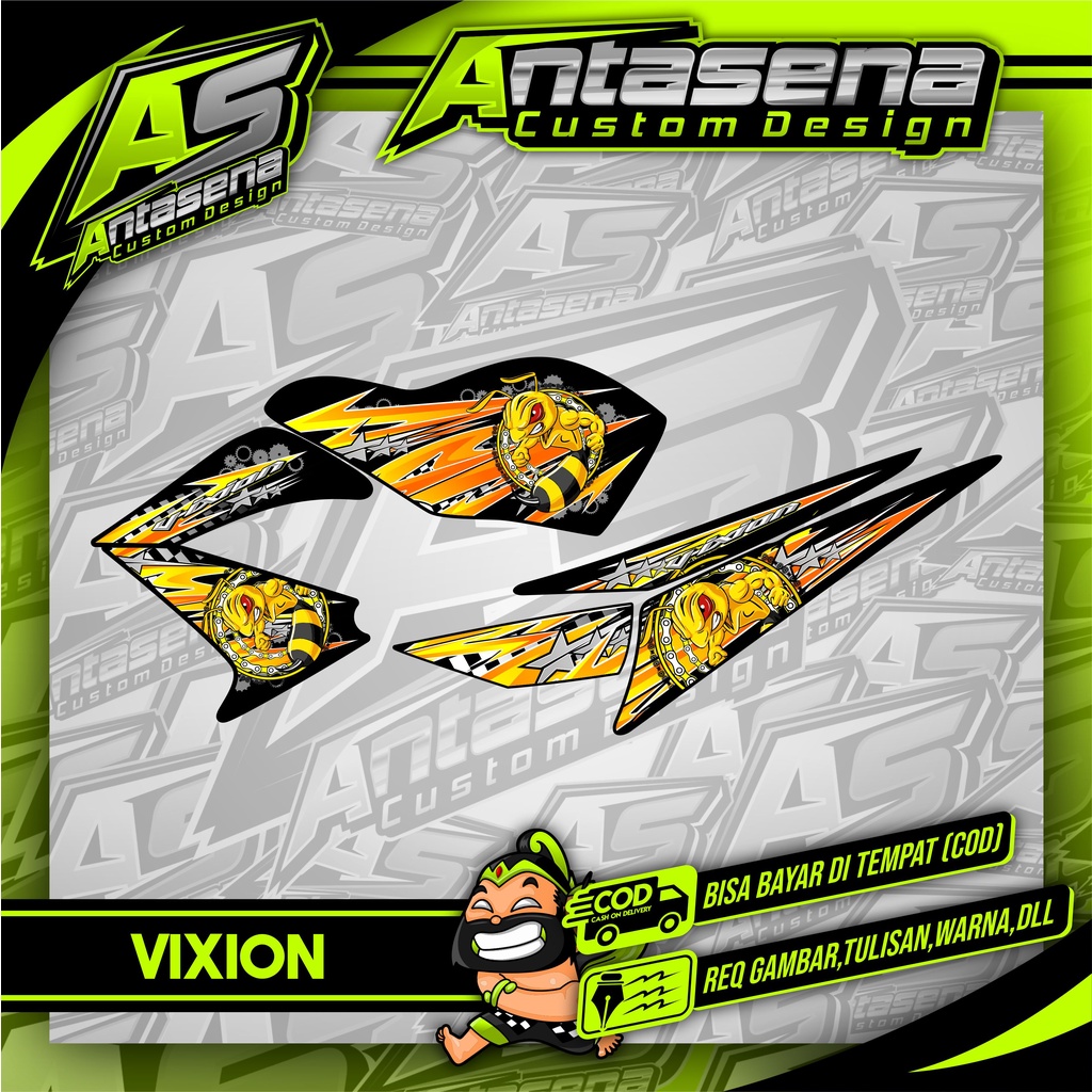 STRIPING STICKER DECAL YAMAHA OLD VIXION CUSTOM 9