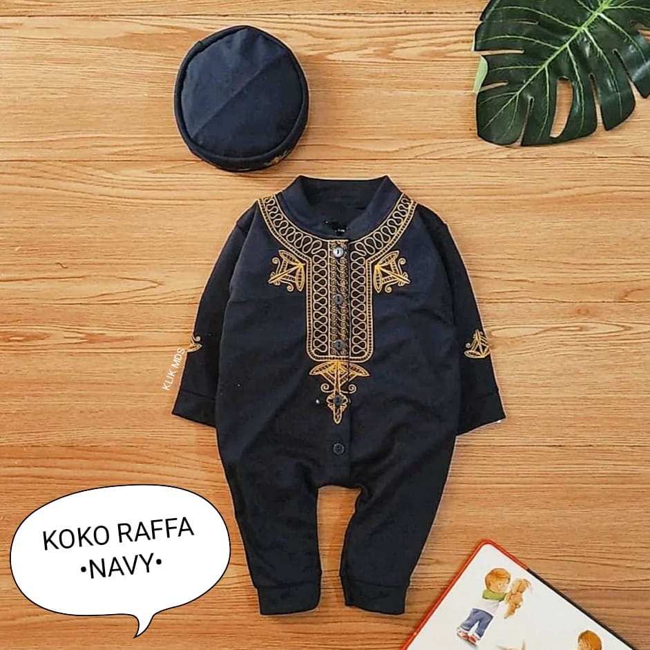 Klik Mds Jumper Koko Anak Bayi Laki-laki Raffa 113 Free Peci