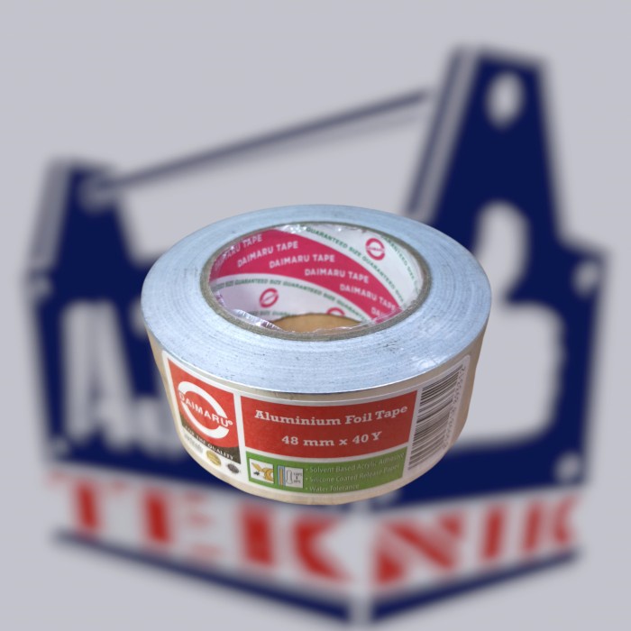Lakban alumunium foil daimaru 48mm x 40 yard murah meriah