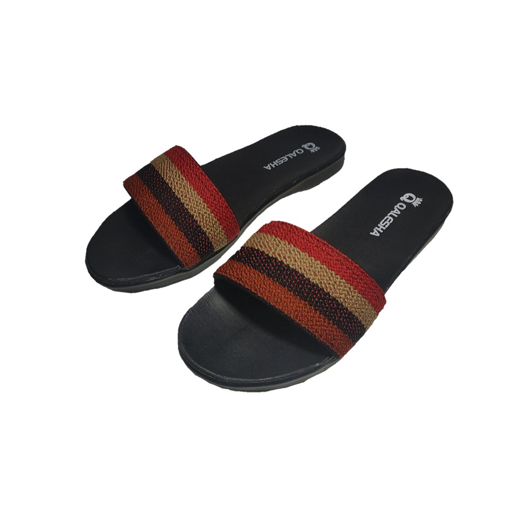 Insyira - Sandal Wanita Selop Turki / Sandal Turki Wanita Non Slip Alas Hitam / Sandal Wanita Lisban