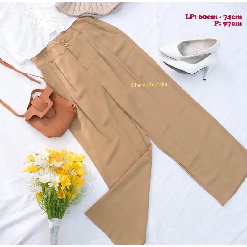 celana kulot wanita highwaist premium Korean style anti kusut