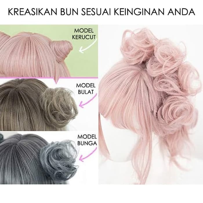 HBT hair bun rope ring extension fun bun funbun cepol sanggul donut donat kunciran bulat