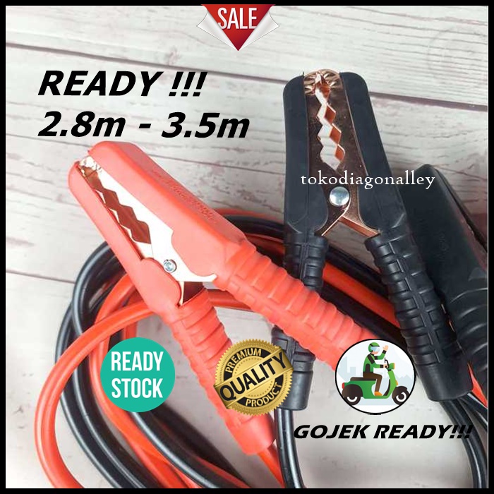 Kabel Jumper Aki Starter Mobil Kabel Booster Aki Kabel Jamper Accu Capit Tembaga Panjang 3 Meter 800 Ampere Tebal Murah