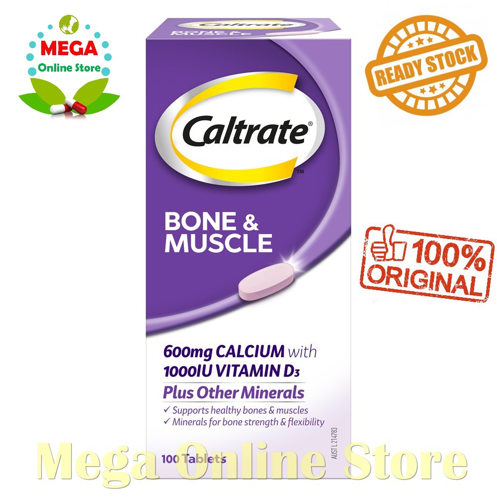 Caltrate Bone &amp; Muscle Health Calcium, vit D 100 tablet