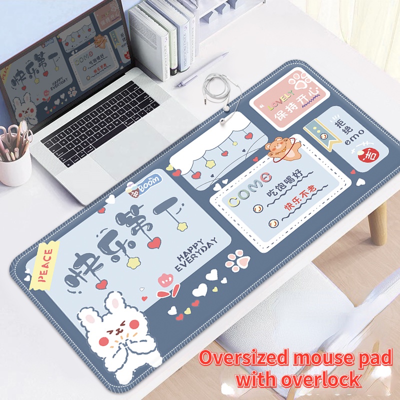 Mouse Pad Ukuran Besar Anti slip Motif Kartun Untuk Meja Komputer