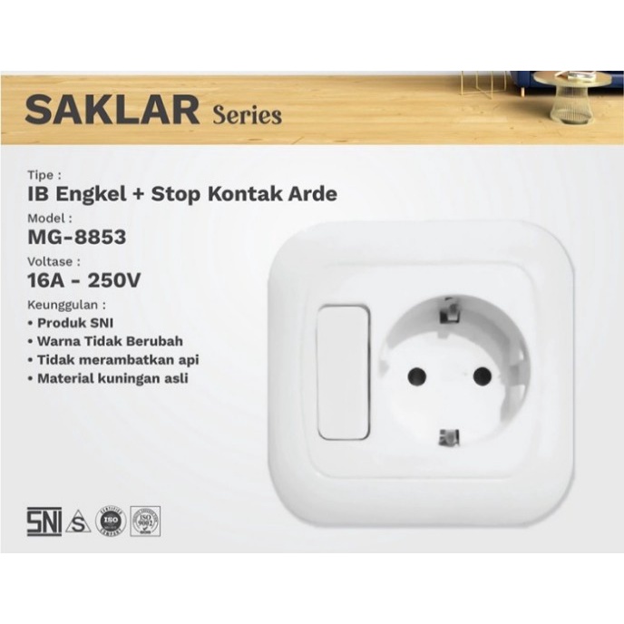 SAKLAR MORGEN MG-8853 Inbow IB Saklar ENGKEL + STOP KONTAK ARDE Series