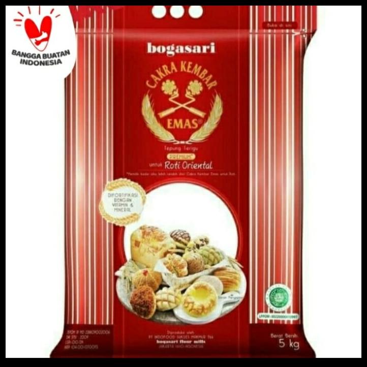 

TERBARUU!! Tepung cakra kembar emas bogasari premium oriental 5 kg COD