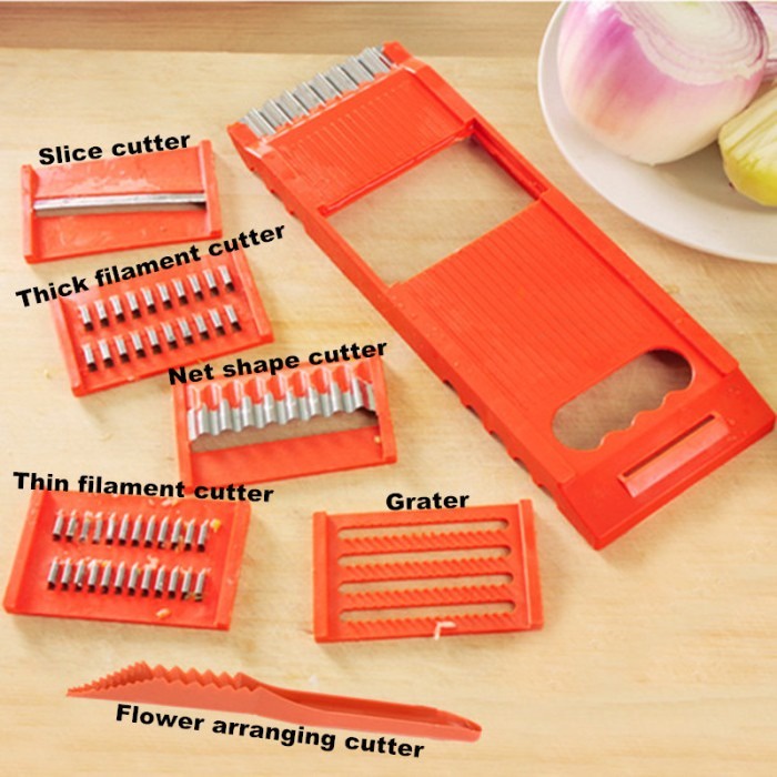 Parutan Multifungsi 8 IN 1 / Kitchen Treasure Multifuinctional Cutter - Parutan Serbaguna Buah dan Sayur