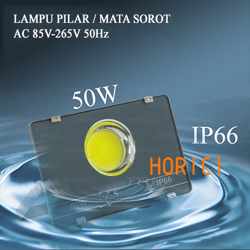 LAMPU LED SOROT COB PUTIH WARM WHITE 50W 220V IP67
