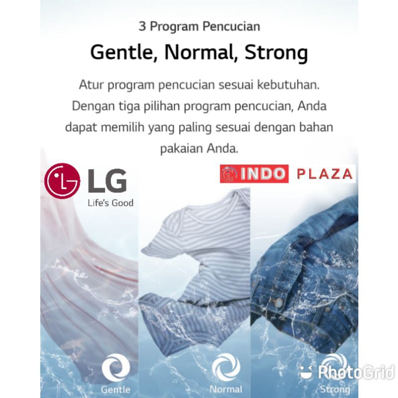 MESIN CUCI 2 TABUNG 16 Kg / 16Kg LG P1600RT