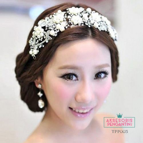 [STOK TERBATAS] AKSESORIS WANITA HEADPIECE PENGANTIN TIARA HIJAB MODERN TPP003