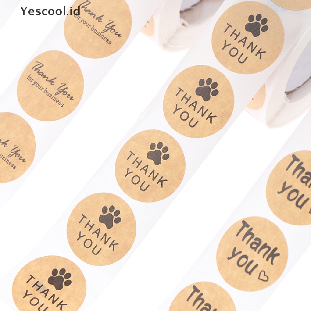 Stiker Label Segel Amplop Desain Thank You for Your Order Supporting My Bisnis