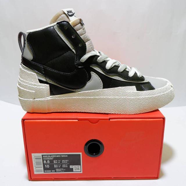 Nike blazer mid sacai black grey