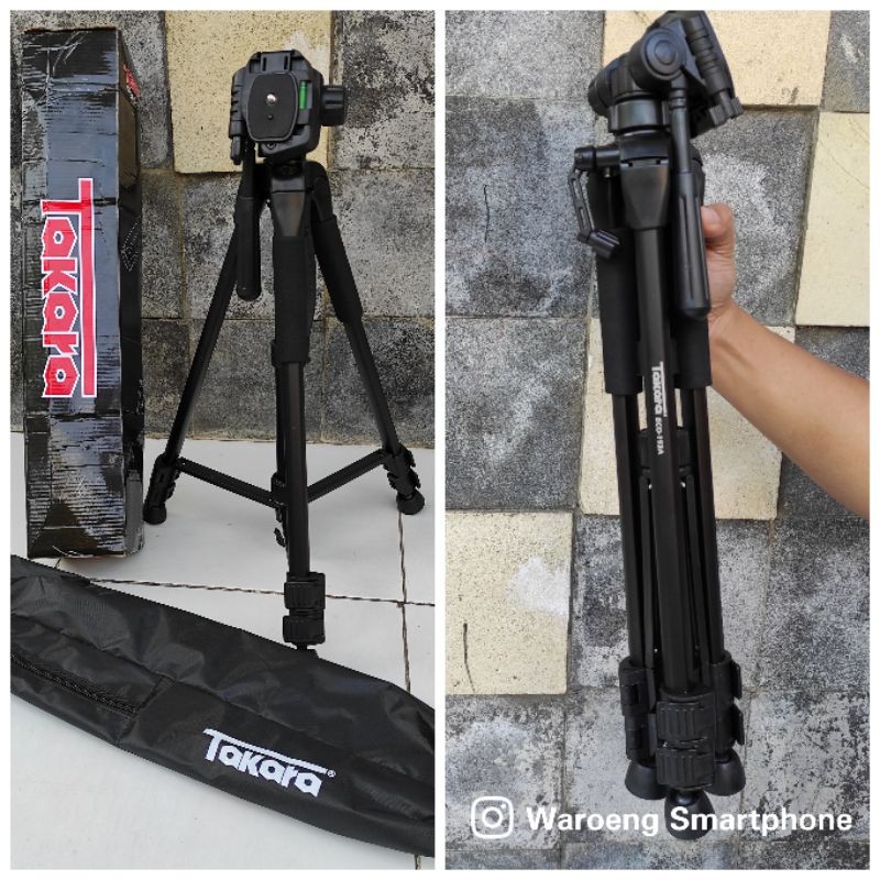 Tripod Takara Eco 193A New Tinggi Maksimal 1,4Meter Untuk Kamera DSLR Mirrorless HP