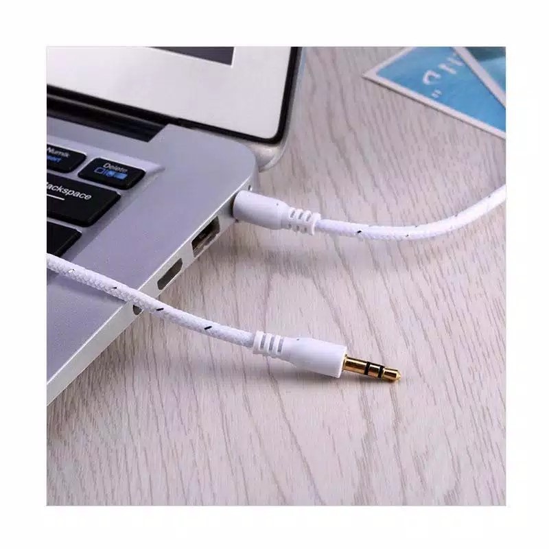 Kabel Aux 1x1/Kabel Jack Audio 3.5mm - Bahan Tali Sepatu Aux 1x1