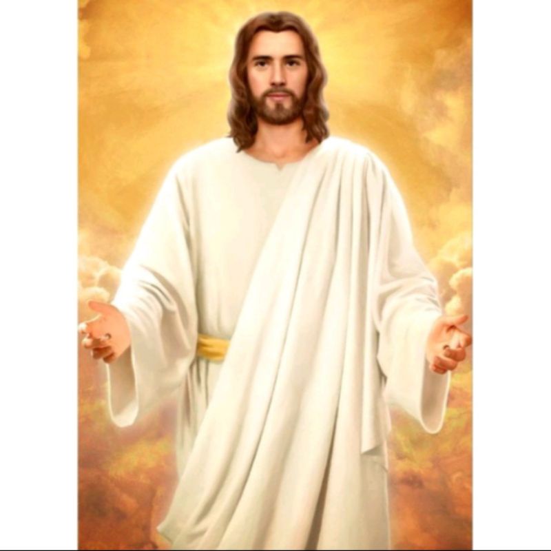 Lukisan cetak murah gambar Yesus Kristus plus bingkai