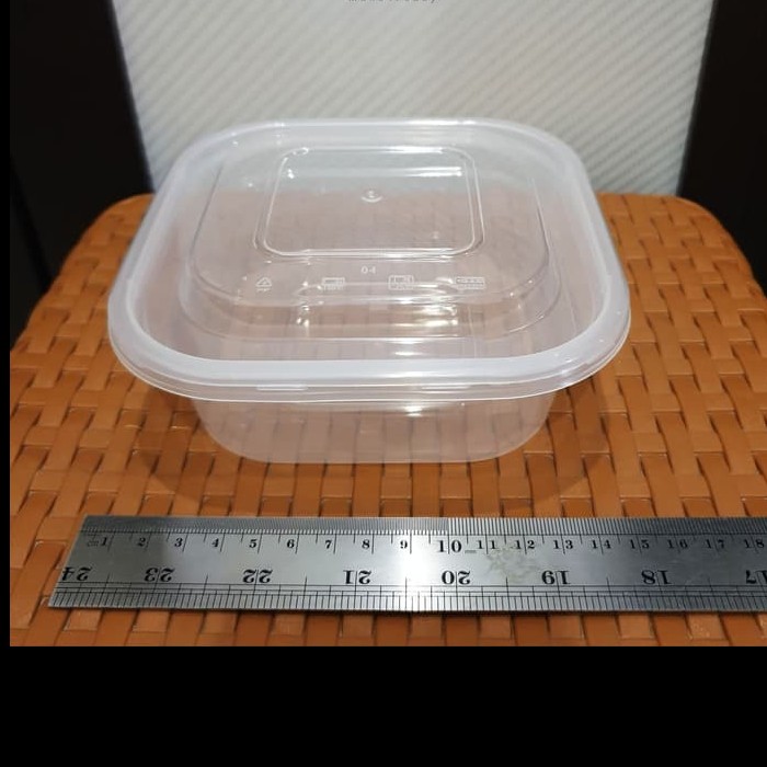 kotak makan plastik 600 ml SQ / Thinwall container 600 ml SQ / isi 25