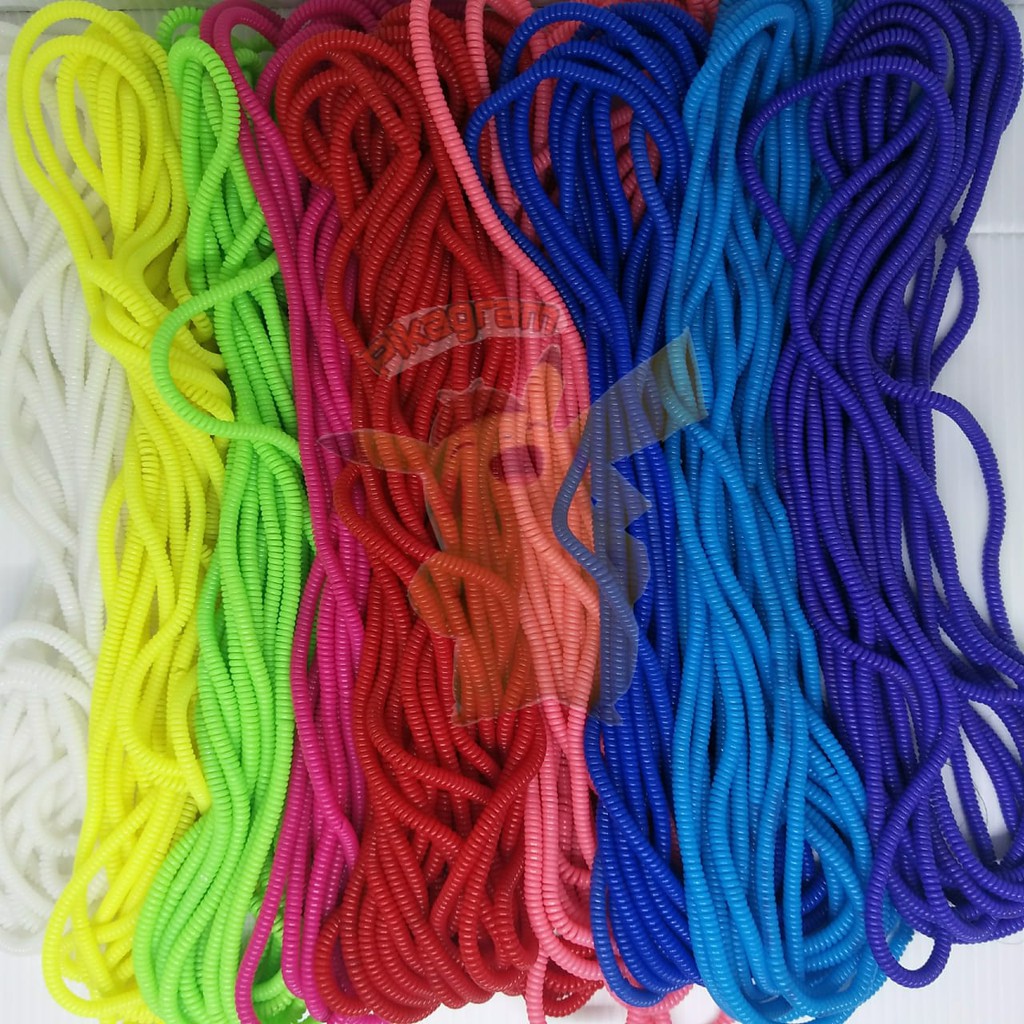 solid pelindung kabel spiral 1warna single cord cable protector pelapis 1 warna