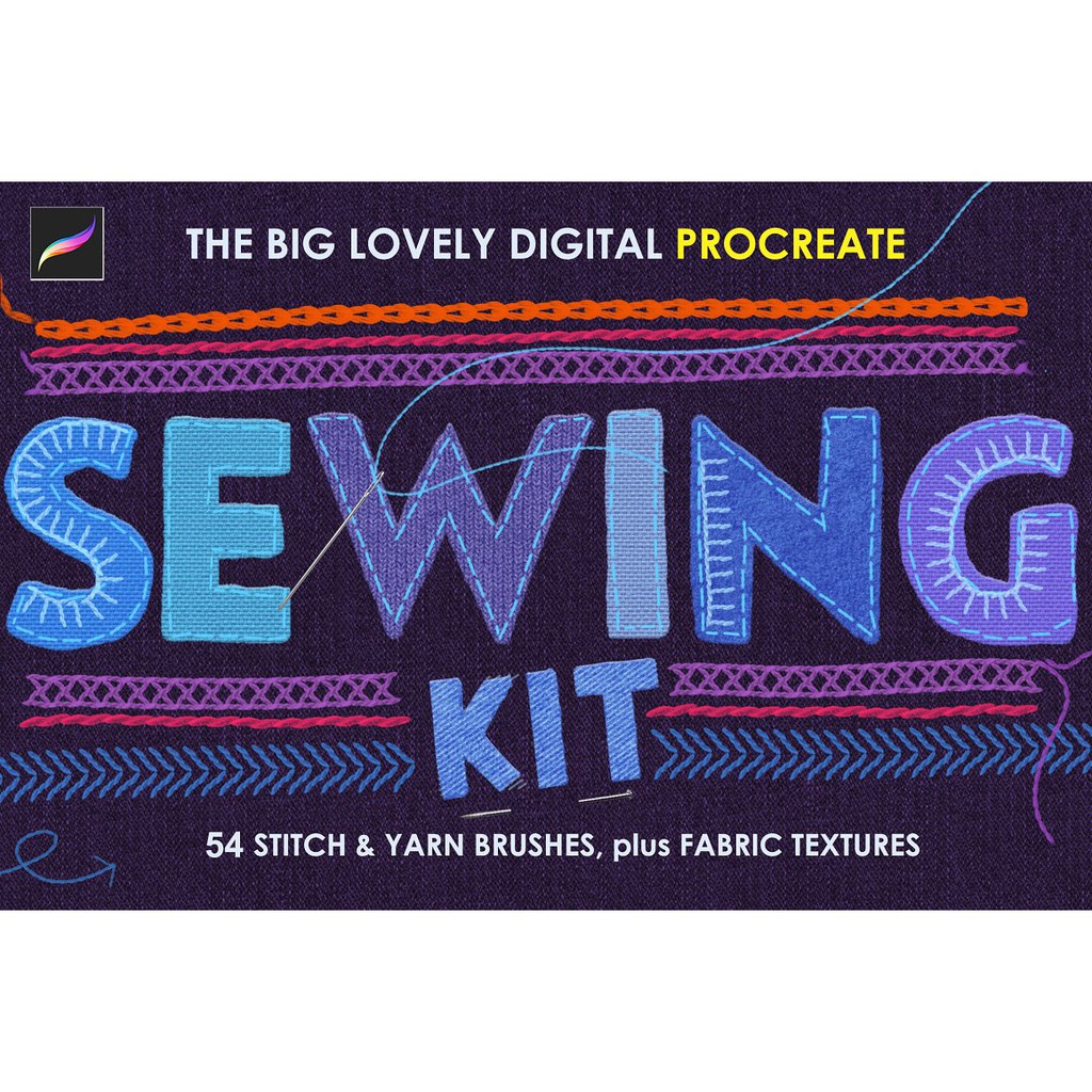 Procreate Brush - Realistic Sewing Pattern Brushes