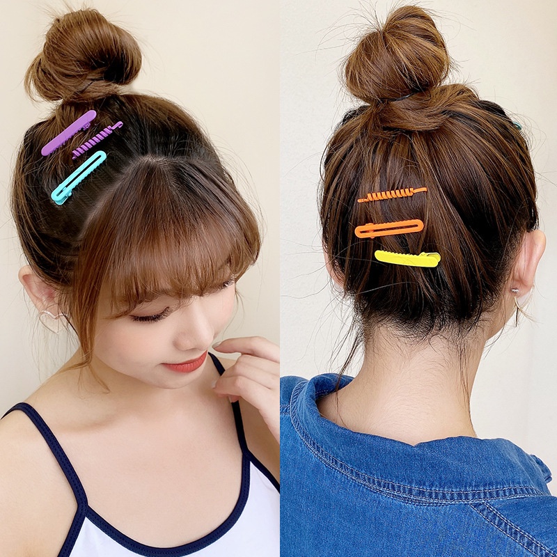 4pcs / set Jepit Rambut Poni Samping Gaya Korea Untuk Hiasan Kepala Wanita