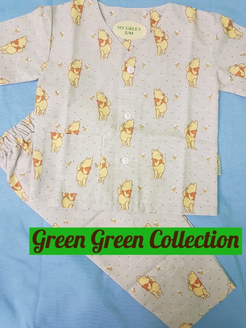 Piyama katun anak full print (1-10th)