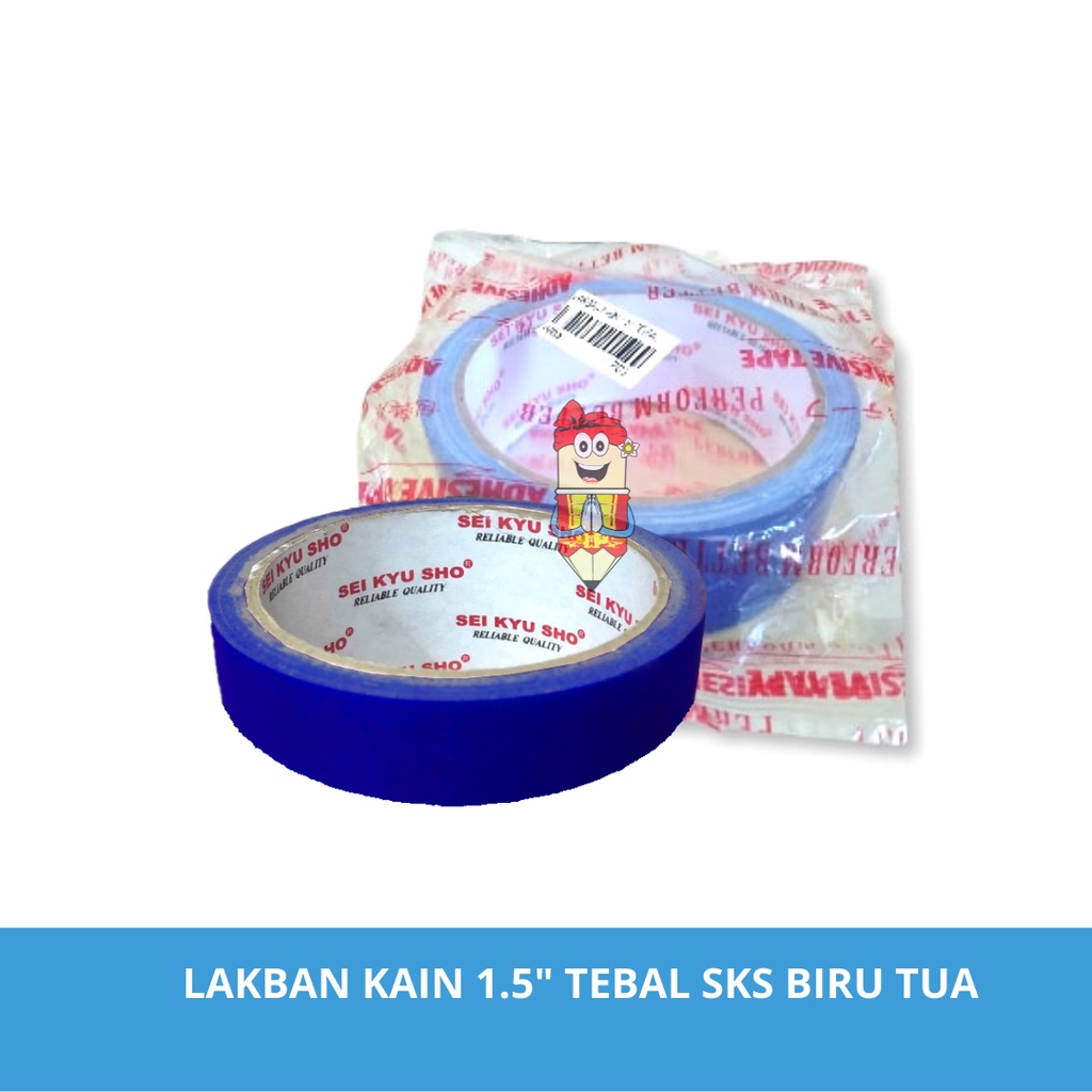 

Lakban Kain 1.5 Inch SKS Biru Tua